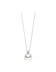 Collana Punto Luce Perla in Oro e Diamante – Acquista Online su Gioielleria Usai