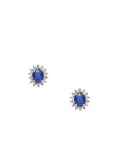 Orecchini Oro, Diamanti e Zaffiri Blu Comete - Gioielleria Usai