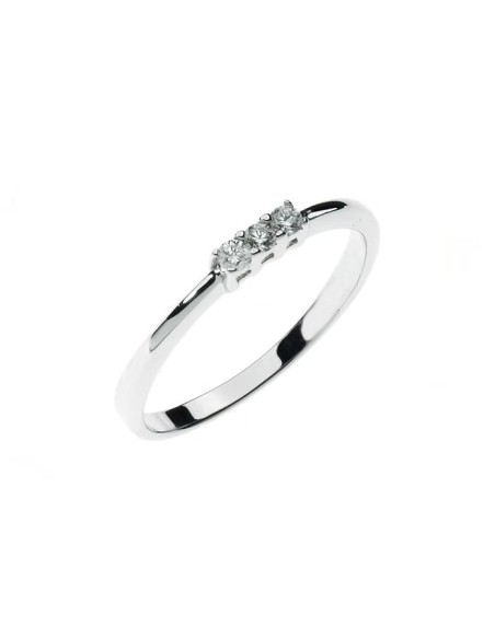 Anello Trilogy Oro Bianco con Diamanti – Acquista Online