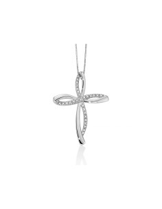 Collana Croce in Oro Bianco e Diamanti – Acquista Online