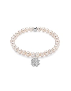 Bracciale Perle Vere Oriente con Quadrifoglio – Acquista Online