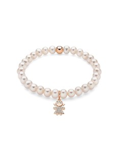 Bracciale Elastico Perle Vere Oriente con Pendente Bambina – Acquista Online