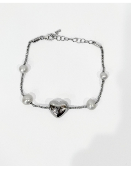 Bracciale Miluna PBR3493 – Argento con Perle e Dettaglio Oro Rosa