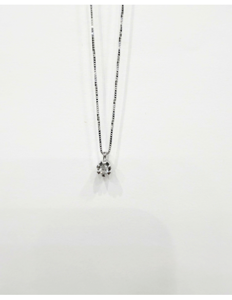 Collana Miluna Oro Bianco con Diamante 0,05 ct (5 punti)- Acquista online