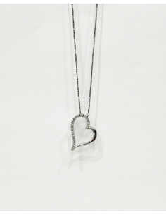 Collana Miluna Cuore in Oro Bianco con Diamanti 0,075 ct – CLD2890