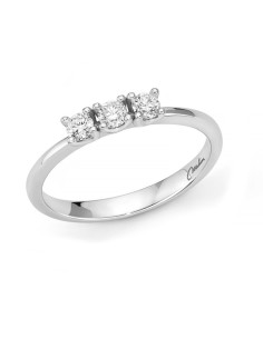 Anello Trilogy Miluna Oro Bianco con 3 Diamanti 27 Punti – LID3669-027G7