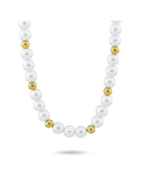 Collana di Perle e Boules Medie Placcata Oro Giallo | Collezione Mikiami