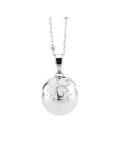 Collana Chiama Angeli con Quadrifoglio Smaltato – Coppetta Rodiata