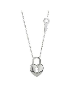 Collana Lucchetto dell’Amore in Acciaio Rodiato | Boccadamo