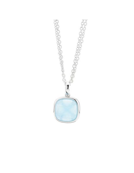 Collana con Pendente di Cristallo Azzurro Lattiginoso | Collezione Crisette