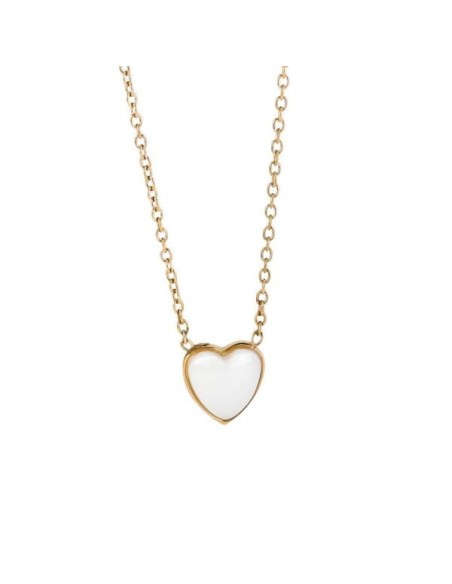 Collana Cuore in Ceramica Bianca | Oro Rosa o Oro Giallo | Collezione Ceramica