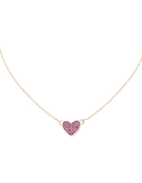 Collana Boccadamo Cuore Zirconi Fucsia Oro Rosa – Acquista Online