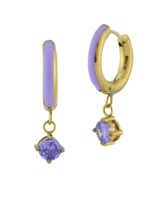 Orecchini a cerchio color tanzanite – Collezione Jolie | Acquista online