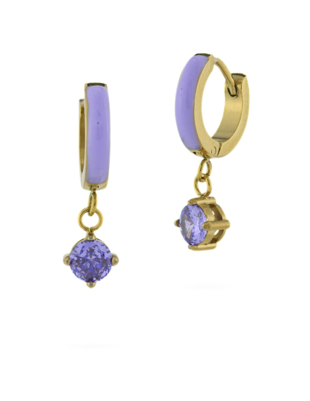 Orecchini a cerchio piccolo color tanzanite – Collezione Jolie | Acquista online