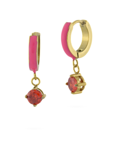 Orecchini a cerchio misura piccola rosa pesca – Collezione Jolie | Acquista online