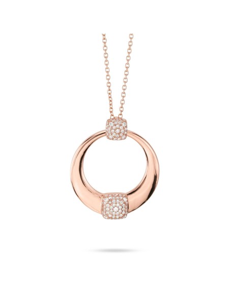 Girocollo Oro Rosa con Pavé Zirconi – Acquista Online