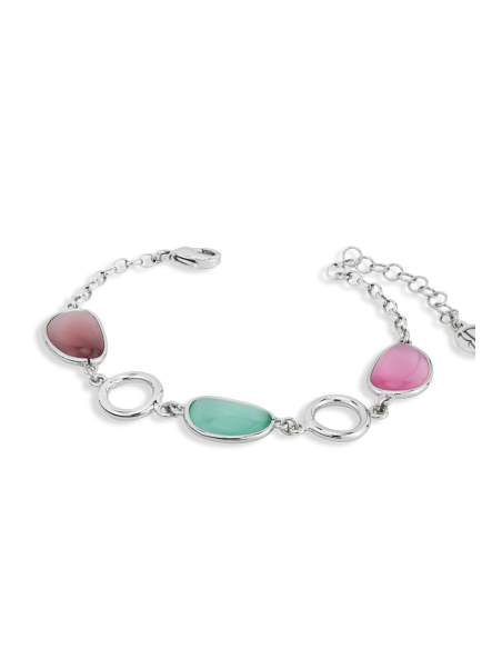Bracciale cristalli ametista, azzurro e rosa – Acquista online