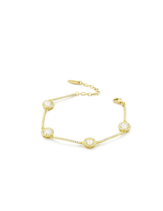 Bracciale in argento placcato oro giallo cristalli e zirconi – Acquista online