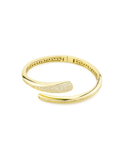 Bracciale contrarié placcato Oro Giallo con Pavé di Zirconi – KBR027D