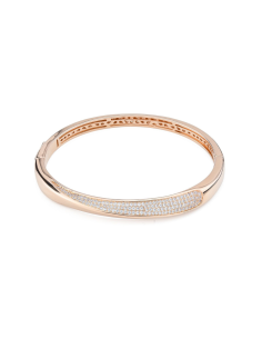 Bracciale Rigido Oro Rosa con Zirconi – Shop Online