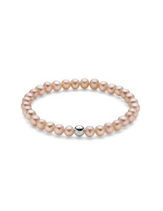 Bracciale Perle Oriente Pesca - Argento 925 - Gioielleria Usai