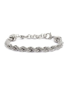 Bracciale Uomo Acciaio Catena Corda – Regolabile e Resistente