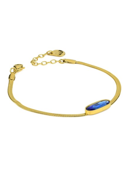 Bracciale Morbido Placcato Oro con Cristallo – Varianti Colore