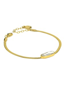 Bracciale Morbido Placcato Oro con Cristallo – Varianti Colore