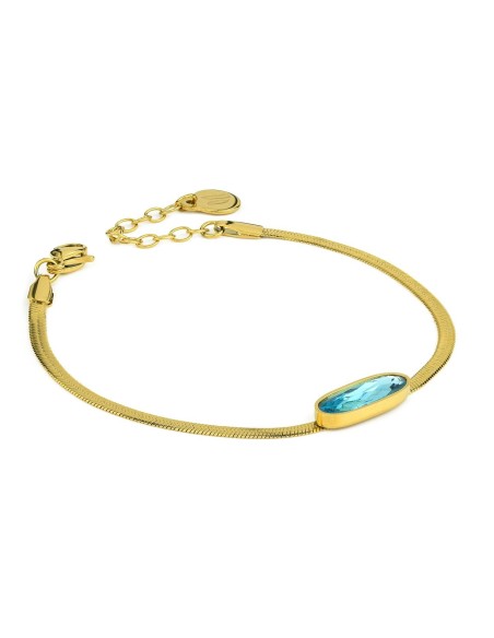 Bracciale Morbido Placcato Oro con Cristallo – Varianti Colore