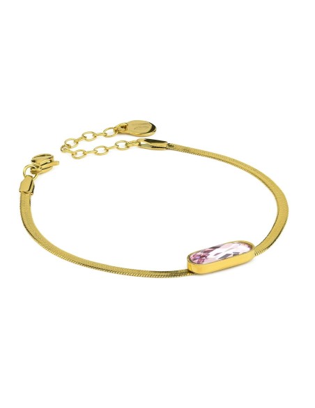 Bracciale Morbido Placcato Oro con Cristallo – Varianti Colore