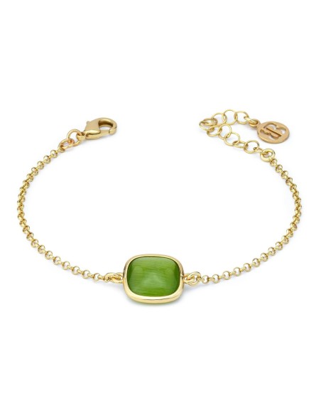 Bracciale oro giallo con cristallo verde – Acquista online