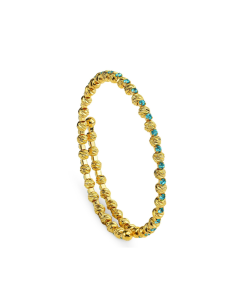 Bracciale con Boules e Cristalli Azzurri – Collezione Luminosa