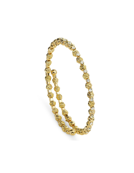 Bracciale con Boules e Cristalli Bianchi – Collezione Luminosa