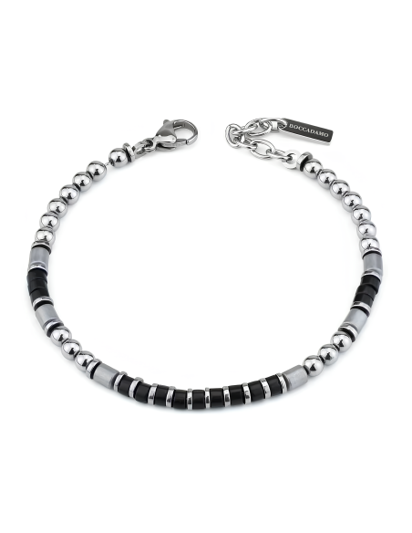 Bracciale Uomo Boccadamo Agata Nera ed Ematite – Collezione Man