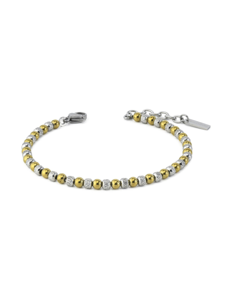 Bracciale Uomo Boule Oro e Diamanti – Acciaio Rodiato