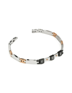 Bracciale Uomo Boccadamo in Acciaio – ABR764 | Design Elegante con Zirconi