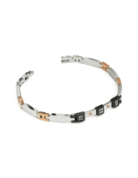 Bracciale Uomo Boccadamo in Acciaio – ABR764 | Design Elegante con Zirconi