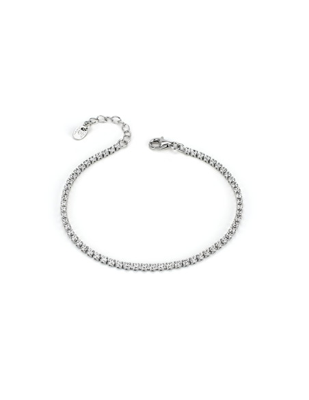 Bracciale Tennis Donna in Argento con Zirconi Bianchi | Eleganza Classica