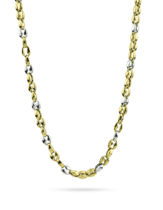 Collana uomo maglia marina bicolore in acciaio – Collezione MAN