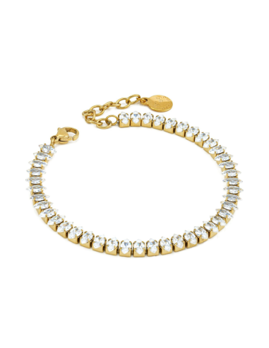 Bracciale tennis con cristalli navette – Placcatura Oro giallo o rodiato | Collezione Scintille