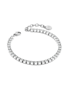 Bracciale tennis con cristalli ovali – Acciaio rodiato o placcato oro giallo | Scintille 2