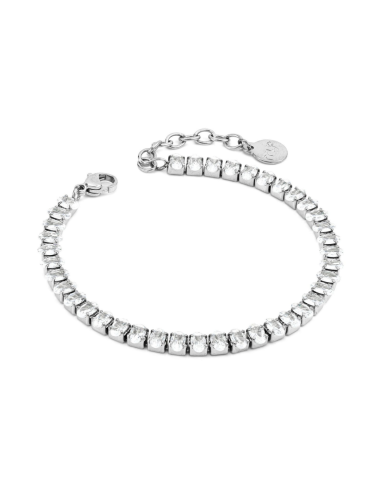 Bracciale tennis con cristalli ovali – Acciaio rodiato o placcato oro giallo | Scintille