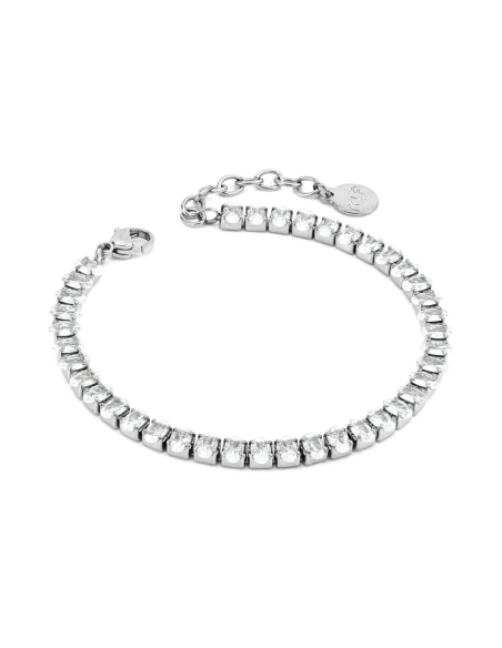 Bracciale tennis con cristalli ovali – Acciaio rodiato o placcato oro giallo | Scintille