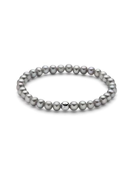 Bracciale Perle Grigie Argento 925 - Gioielleria Usai