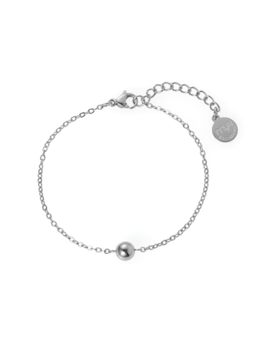 Bracciale donna con boule in acciaio placcato oro o rodiato | Collezione SBARAZZINA