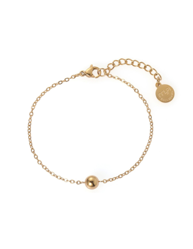 Bracciale donna con boule in acciaio placcato oro o rodiato | Collezione SBARAZZINA