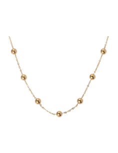 Collana Donna con 7 Boules in Acciaio placcato Oro Giallo o Rodiato | SBARAZZINA 2