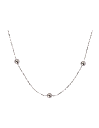 Collana Donna Tre Boules in acciaio | Collezione Sbarazzina