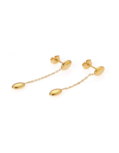 Orecchini Donna Duo Chicchi di Riso Pendenti in Acciaio – Collezione Sbarazzina