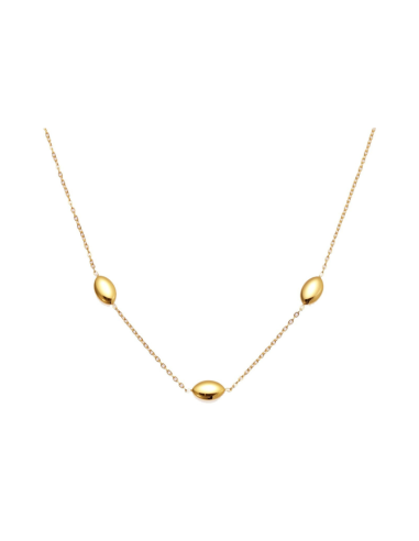 Collana Donna con elementi a Chicco di Riso Tre Elementi in Acciaio | Collezione Sbarazzina